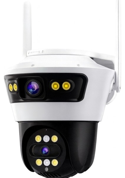 6mp Wi-Fi Trinoküler 3 Lensli 8xzoom Dış Mekan Gece Görüşlü Akıllı Ip Güvenlik Kamerası fırsatları