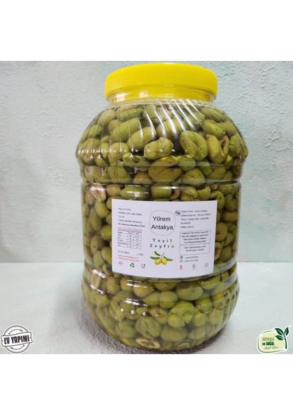 Çekirdeksiz Yeşil Zeytin 3 Kg. (Yeni Mahsül)