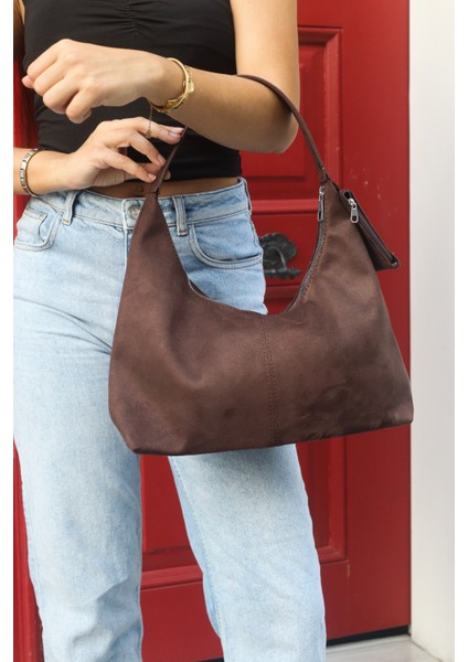 Bella Süet Cüzdan Detaylı Kadın Omuz ve Kol Çantası indirimleri