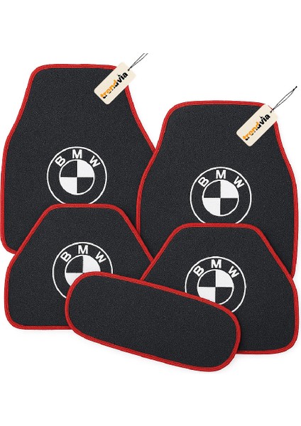 Bmw Logolu Oto Halı Paspas 5 Parça Set – Araca Özel Tasarım, Kaymaz, Kolay Temizlik, Uzun Ömürlü
