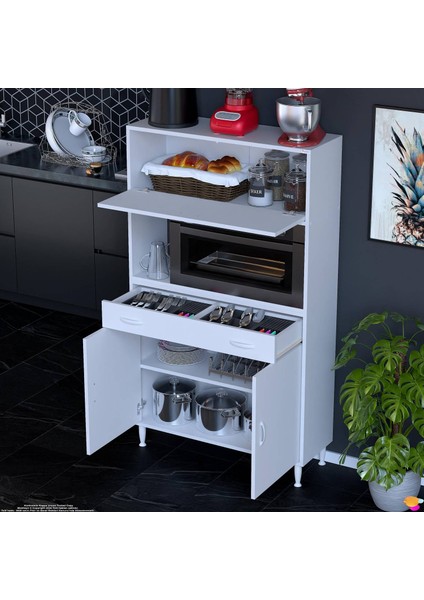 Alp Mini/midi Mikrodalga Dolabı Ekmeklik Bölmeli Mutfak Dolabı 100X163,4X32.5 cm modelleri