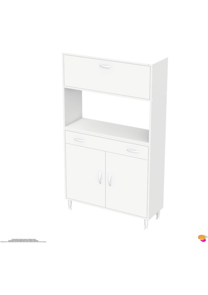 Alp Mini/midi Mikrodalga Dolabı Ekmeklik Bölmeli Mutfak Dolabı 100X163,4X32.5 cm