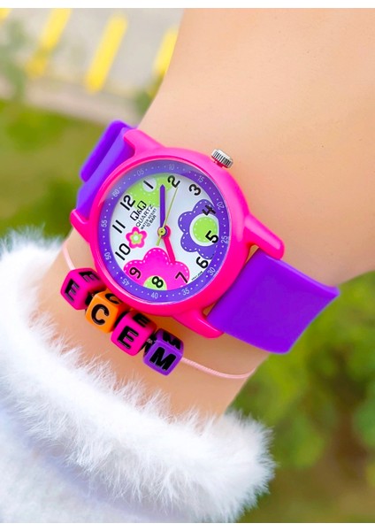 Silikon Kordonlu 10 Atm Su Geçirmez Kız Çocuk Kol Saati Kişiye Özel Hediye Isimli Bileklik modelleri