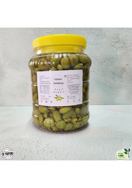 Çekirdeksiz Yeşil Zeytin 1.2 Kg. (Yeni Mahsül)