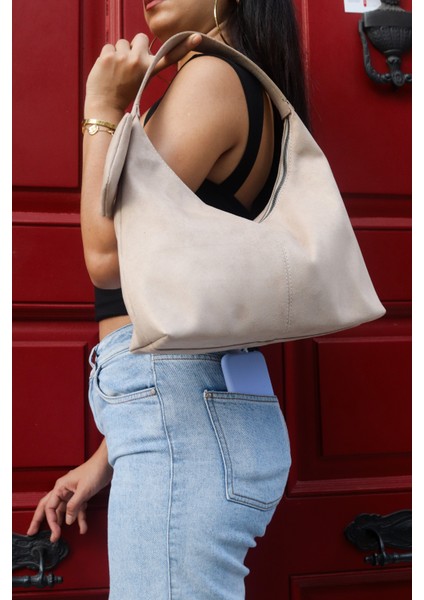 Bella Süet Cüzdan Detaylı Kadın Omuz ve Kol Çantası