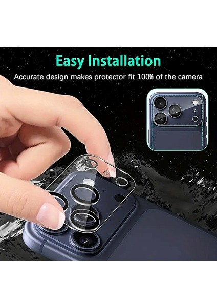 iPhone 17 Yüksek Kalite Tam Kaplayan Hd Ultra Ince Çizilmez 9h Safir Kamera Lens Koruyucu