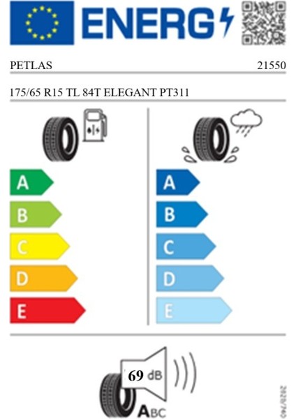 175/65 R15 Tl 84T Elegant PT311 Oto Yaz Lastiği (Üretim TARIHI:2025) fiyatları