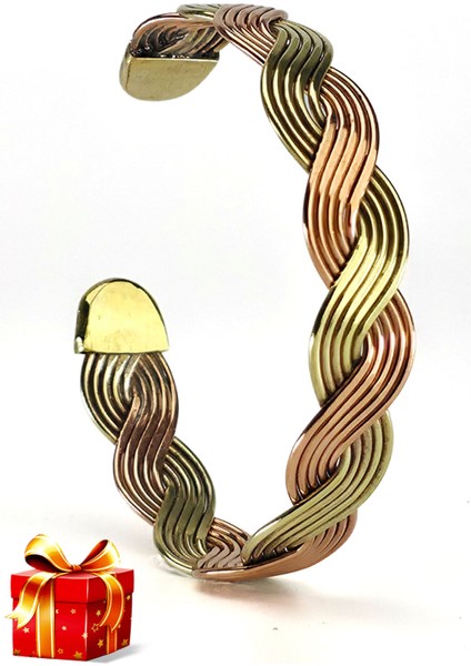 El Yapımı Ayarlanabilir Burgulu Saf Bakır Bileklik , Bakır Bilezik BB-332