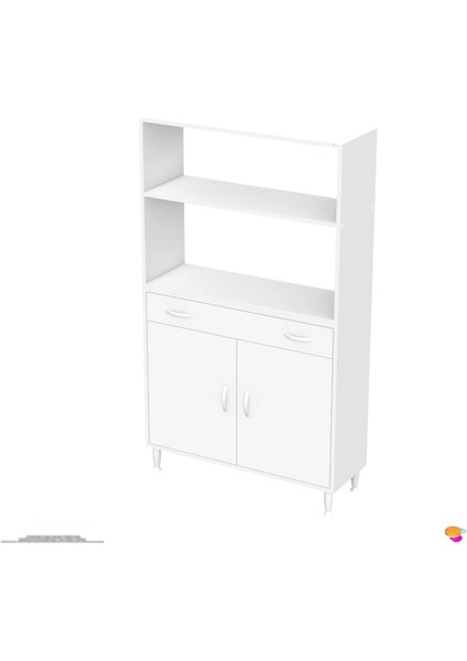 Alp Mutfak Fırın Dolabı Çekmeceli 95 cm Beyaz Mini/midi Mikrodalga Mutfak Dolabı 95X163,4X32.5 cm