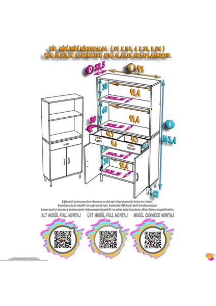 Alp Mutfak Fırın Dolabı Çekmeceli 90 cm Beyaz Mini/midi Mikrodalga Mutfak Dolabı 90X163,4X32.5 cm fırsatları
