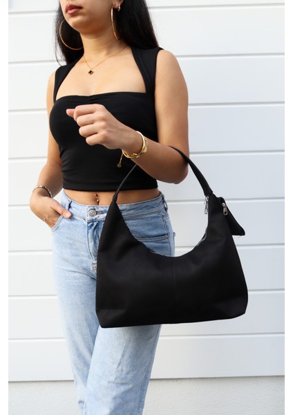 Bella Süet Cüzdan Detaylı Kadın Omuz ve Kol Çantası