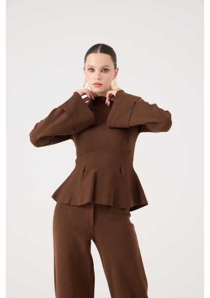 Kazak ve Pantolon Ikili Madeline Triko Takım Kahve fiyatları