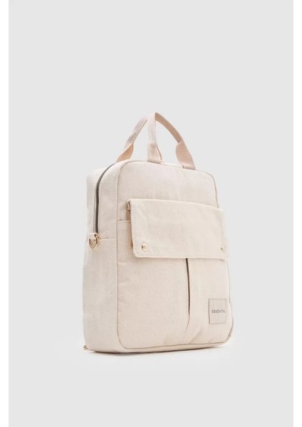 Gri Unısex Essentıal Kanvas Kumaş Sırt Çantası