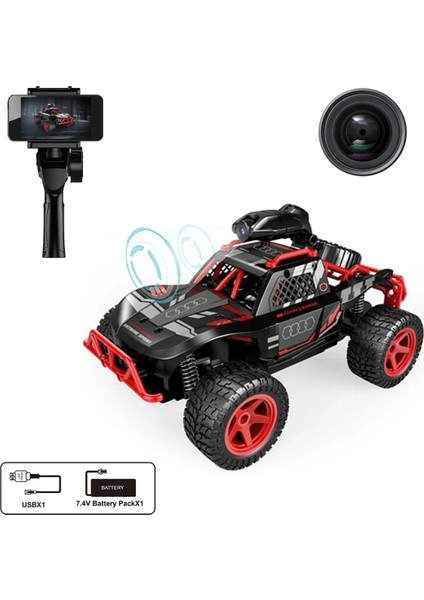 Kameralı Uzaktan Kumandalı Full Fonksiyon Şarjlı 2.4g Kameralı Off Road Araba fırsatları