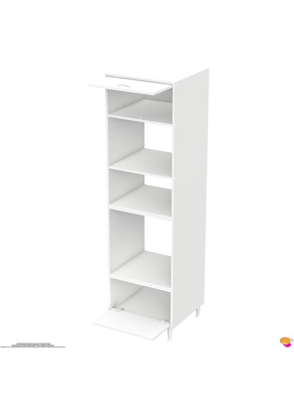 Mikra Ankastre Dolabı 2 Kapaklı Mini/midi Mikrodalga Mutfak Fırın Dolabı Beyaz Dolap 60X217X56 cm