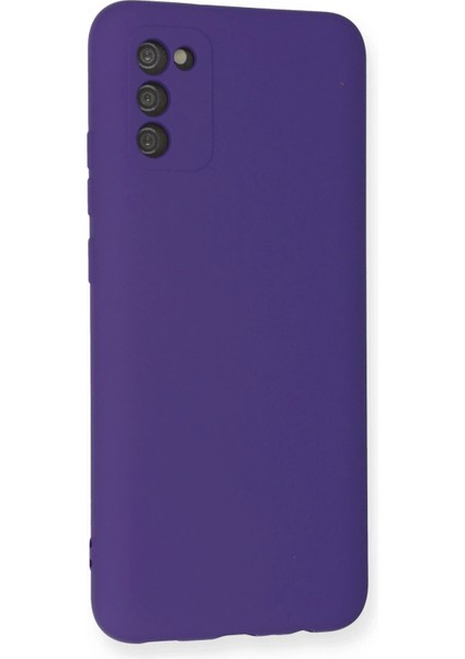 Samsung Galaxy A03S Kılıf Nano Içi Kadife Silikon - Mor