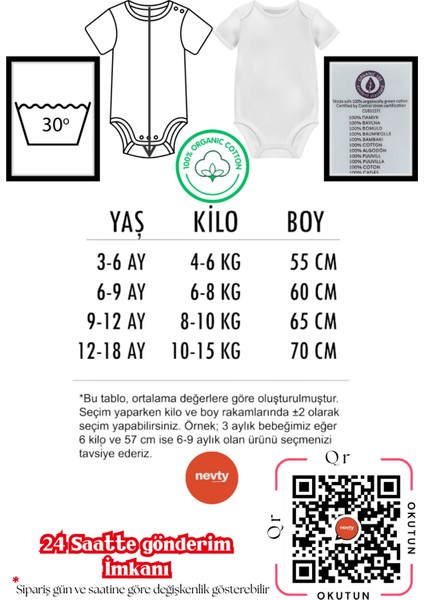 Kişiselleştirilebilir Yarım Kollu Bebek Zıbın, Çıt Çıtlı ve %100 Pamuklu Body, Yeni Doğan Hediyesi indirimleri