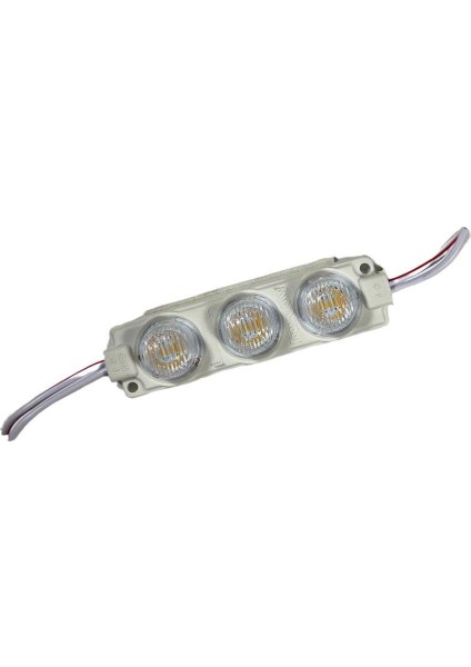 24 Volt Gün Işığı Watt 3 Lü Lensli 3030 Reklamcı Modül (10 Adet)