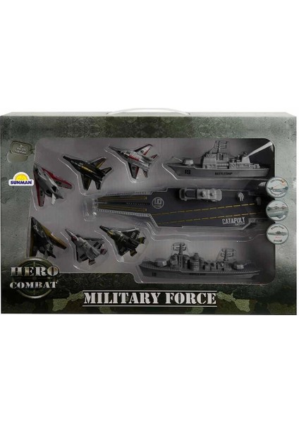 Askeri Oyun Seti 9 Parça Jet Uçak Gemisi