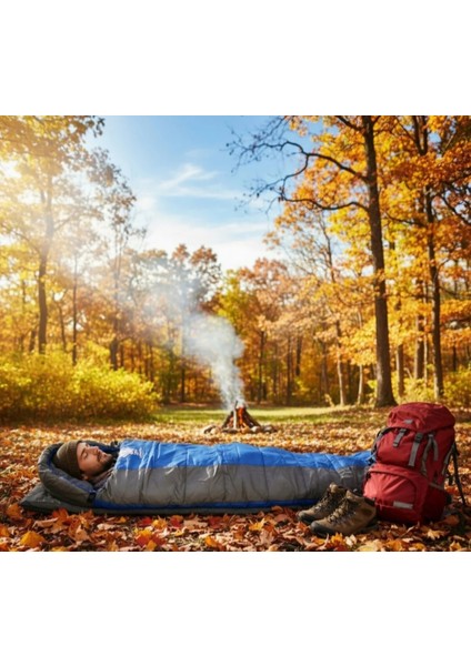 S. Dft Düz-Başlık 190+30X75CM Gri 0°uyku Tulumu