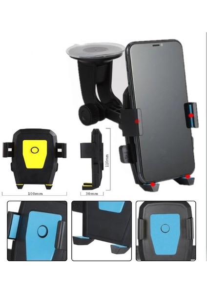 Araç Içi Cam ve Torpido Vantuzlu Telefon Tutucu CM-234 fiyatları