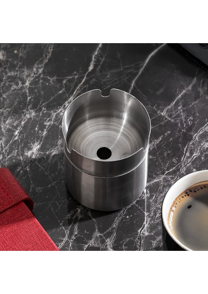 ETN-236 Large 10LU Paslanmaz Çelik Metal Kül Tablası - Kapaklı Rüzgar Geçirmez Küllük modelleri