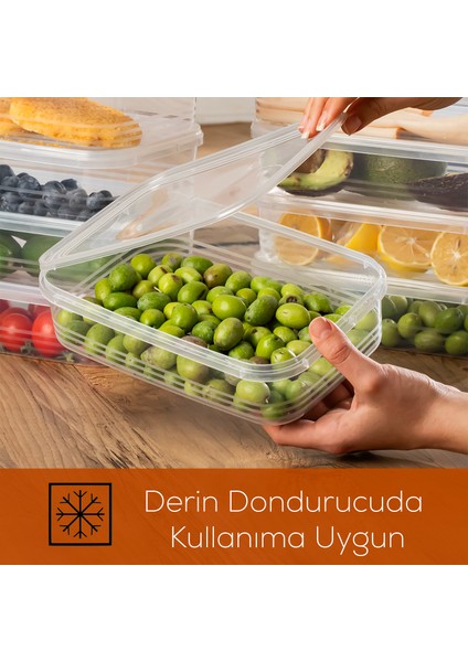 4363-20 Kendinden Kapaklı Derin Dondurucuya Uygun 20 Adet Saklama Kabı Hava Almaz Düzenleyici 1,5lt fiyatları