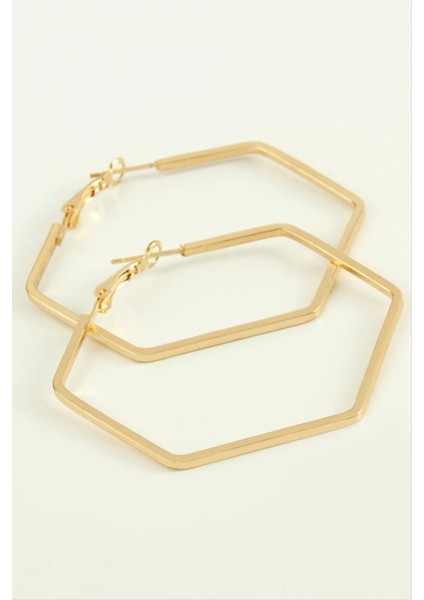 Beşgen Halka Küpe 6 cm