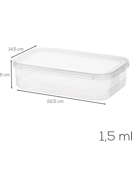 4363-20 Kendinden Kapaklı Derin Dondurucuya Uygun 20 Adet Saklama Kabı Hava Almaz Düzenleyici 1,5lt fırsatları