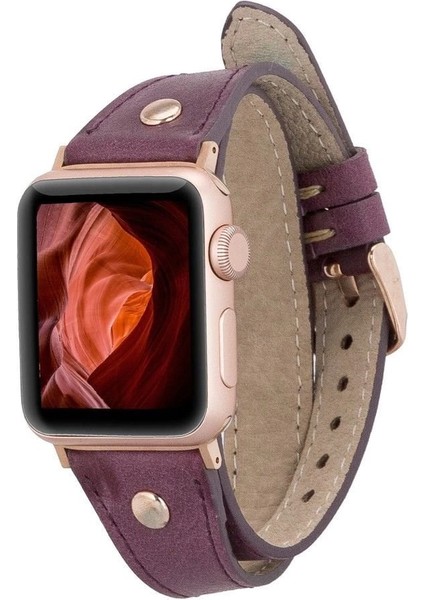 Apple Watch Uyumlu Deri Kordon 38-40-41MM Dt Slim Cz7