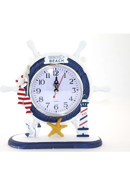 Ahşap Marin Dümenli Saat Model 3