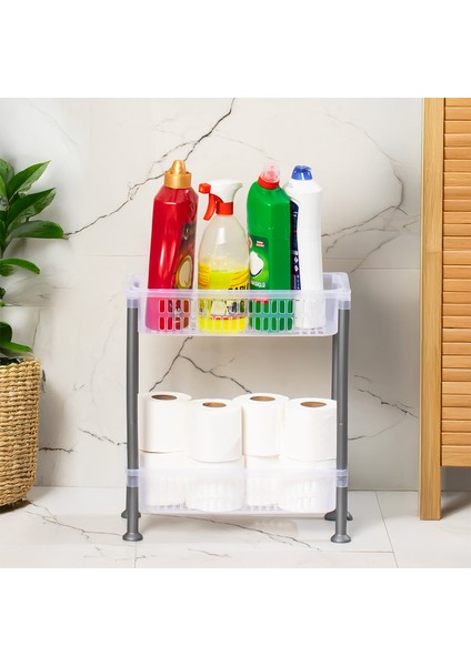 5157 2 Katlı Raf - Çok Amaçlı 2 Katlı Evye Altı Düzenleyici Dolap Içi Tezgah Altı Organizer modelleri