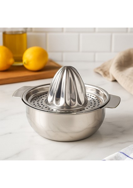 77063 Çelik Portakal Limon Sıkacağı Limonluk Portakal Sıkacağı - 700 ml