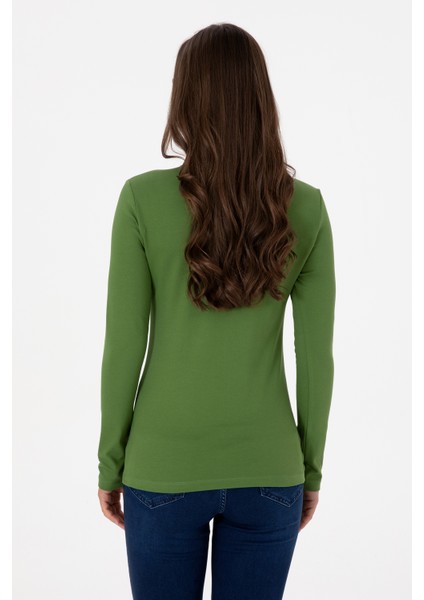 Kadın Yeşil Sweatshirt 50313593-VR054 indirimleri