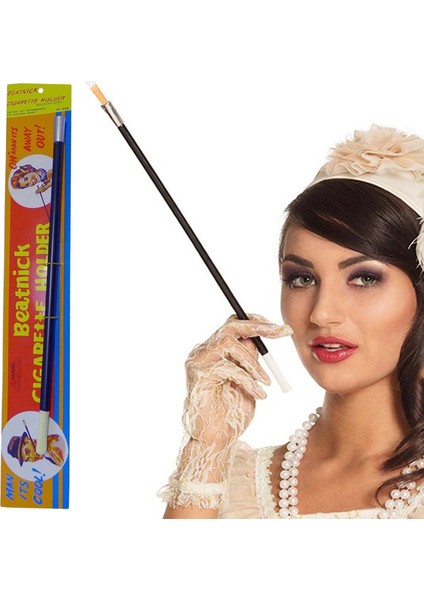 Uzun Sigara Ağızlık 70LI 80LI 90LI Yıllar Retro Parti 30 cm