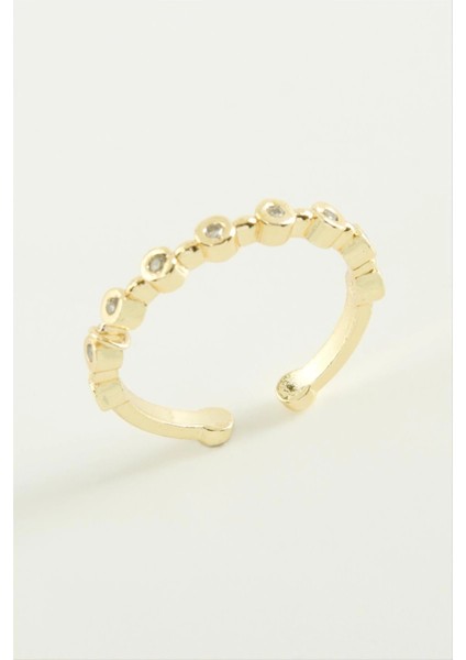 Yuvarlak Zirkon Taşlı Yüzük