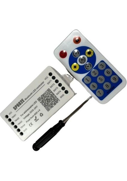 SP602E 4 Kanallı Pixel Argb LED Müzik Kontrol Cihazı Kumanda + Bluetooth App Kontrolü