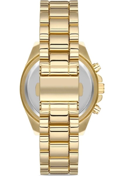 Zarif ve Şık Özel Tasarım Roma Rakam Detaylı Metal Bayan Kol Saati (Gold) fiyatları