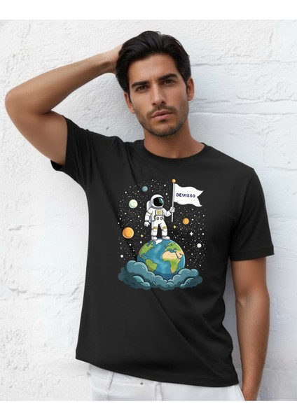 Devısso Traders On Top Of The World - Traders, Borsacierkek Siyah T-Shirt