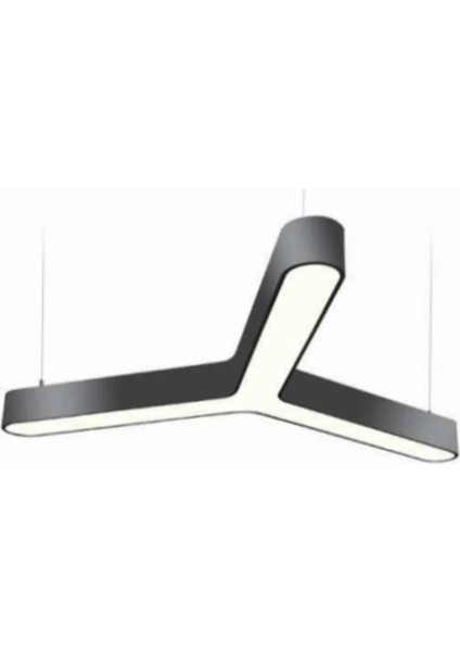Üçgen Lineer Aydınlatma Armatür Radüslü Siyah - Beyaz 6000-6500K - Çap : Q60-30X30CM (0,9m) - 30W - 3900LM fiyatları