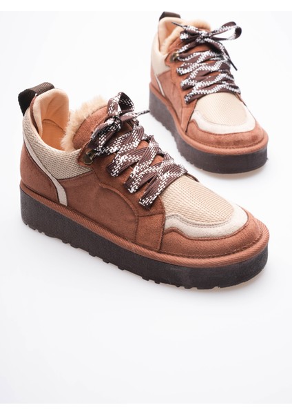 Kadın Süet Bot Bağcıklı Kahve Nordra modelleri