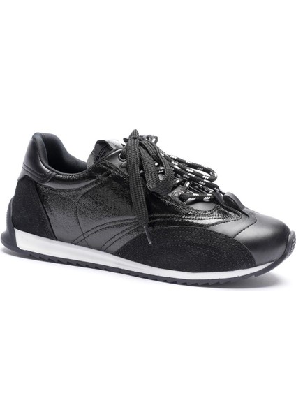 Kadın Deri Sneaker Paraşüt Detaylı Siyah Lurea fiyatları