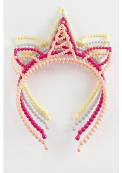 Unicn Kulaklı Plasik Çocuk Taç