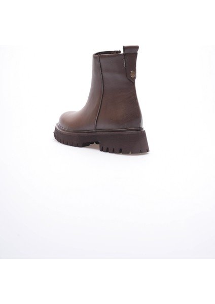 Kadın Deri Bot Fermuarlı Kalın Tabanlı Kahve Sorell fırsatları