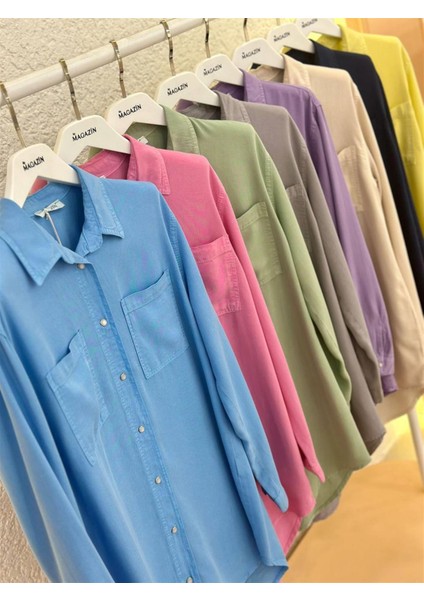 7170 Çift Cepli Sedef Çıt Çıt Düğmeli Ten Sel Gömlek fiyatları