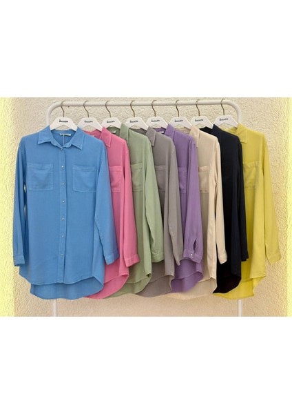 7170 Çift Cepli Sedef Çıt Çıt Düğmeli Ten Sel Gömlek fırsatları