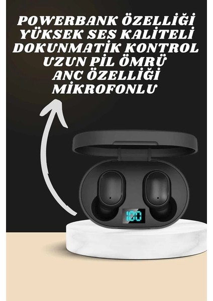 Dijital Göstergeli Kulaklık ve 7 Kordonlu Akıllı Saat Android ve Ios Uyumlu Uyku Takibi Sesli G