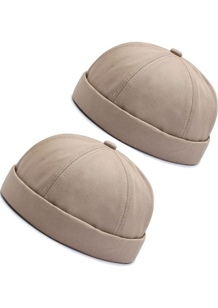 2 Li Set %100 Pamuk Cap Ayarlanabilir Docker Şapka Yazlık Takke Şapka Retro Şapka Takke Şapka