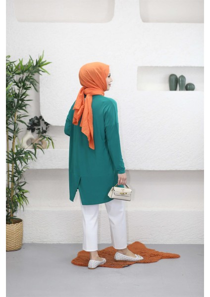 1280 Bisiklet Yaka Makas Tunik