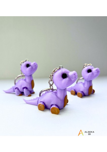 - 3D Baskı (Brachiosaurus) Dinozor Figürlü Anahtarlık modelleri